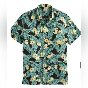 J. Crew Hawaiian camp-collar button-up shirt, L